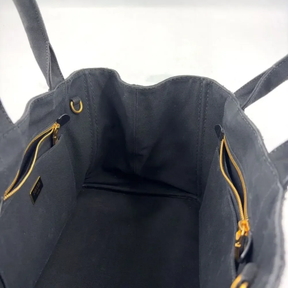 PRADA Kanapa Canvas Tote Bag Black
